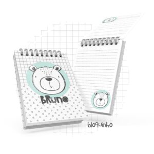 Bloquinho A6 Urso Escandinavo - Arquivo Digital
