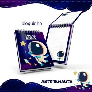 Bloquinho Anotações Astronauta - Arquivo Digital