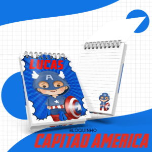 bloquinho anotacoes bebe capitao america arquivo digital