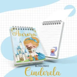 Bloquinho Anotações Bebê Cinderela - Arquivo Digital 8 Bloquinho Anotações Bebê Cinderela - Arquivo Digital