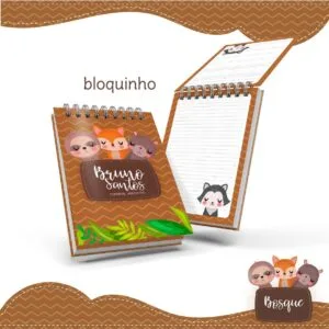 Bloquinho Anotações Bosque Menino - Arquivo Digital