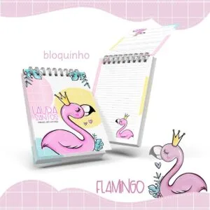 Bloquinho Anotações Flamingo - Arquivo Digital