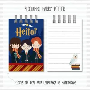 Bloquinho Anotações Harry Potter - Arquivo Digital