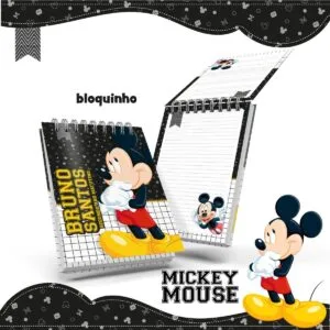 Bloquinho Anotações Mickey - Arquivo Digital 16 Bloquinho Anotações Mickey - Arquivo Digital