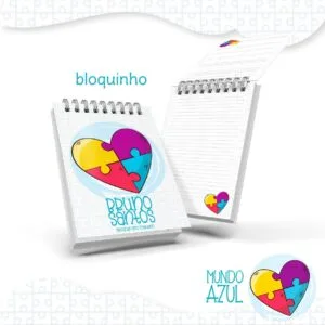 Bloquinho Anotações Mundo Azul - Arquivo Digital 8 Bloquinho Anotações Mundo Azul - Arquivo Digital
