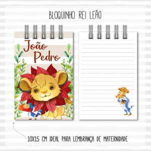 Arte digital de bloquinhos com ilustrações de leão filhote, pássaro e macaco.