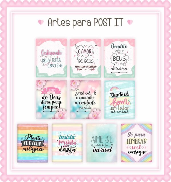 Bloquinho e Post It Frases - Arquivo Digital