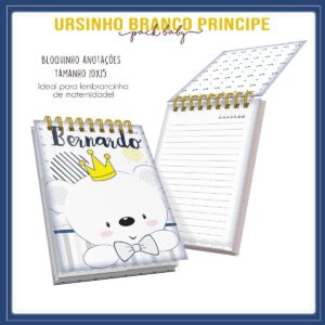 Bloquinho Ursinho Branco - Arquivo Digital