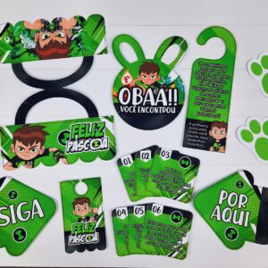 caca aos ovos ben10 arquivo digital papel e cia