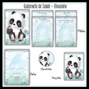 caderneta de saude bloquinho panda arquivo digital caderneta de saude bloquinho panda