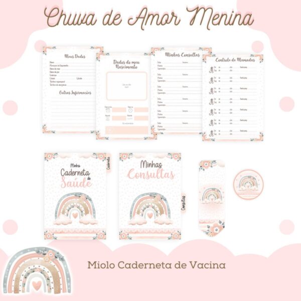Caderneta de Saúde Chuva de Amor Menina - Arquivo Digital