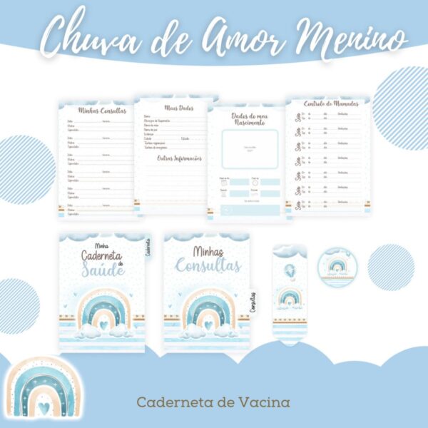 Caderneta de Saúde Chuva de Amor Menino - Arquivo Digital