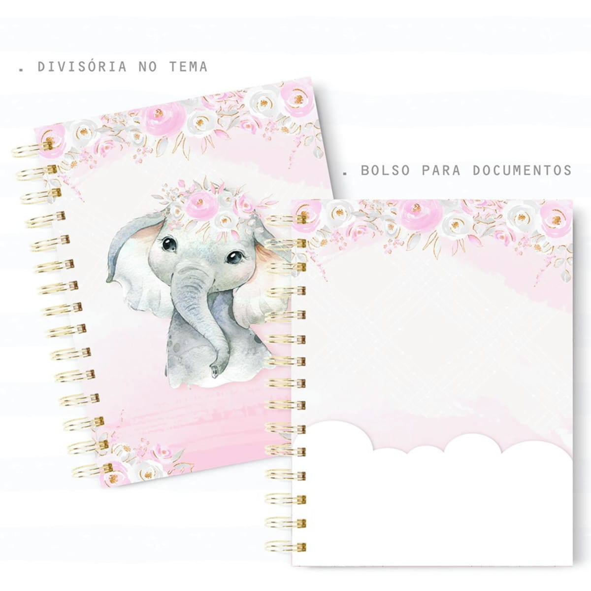 Caderneta de Saúde Digital Elefante Rosa para Personalizar 2 Caderneta De Saude Elefante Rosa Arquivo Digital 2