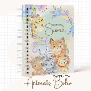 Caderneta de Vacina Animais Boho - Arquivo Digital
