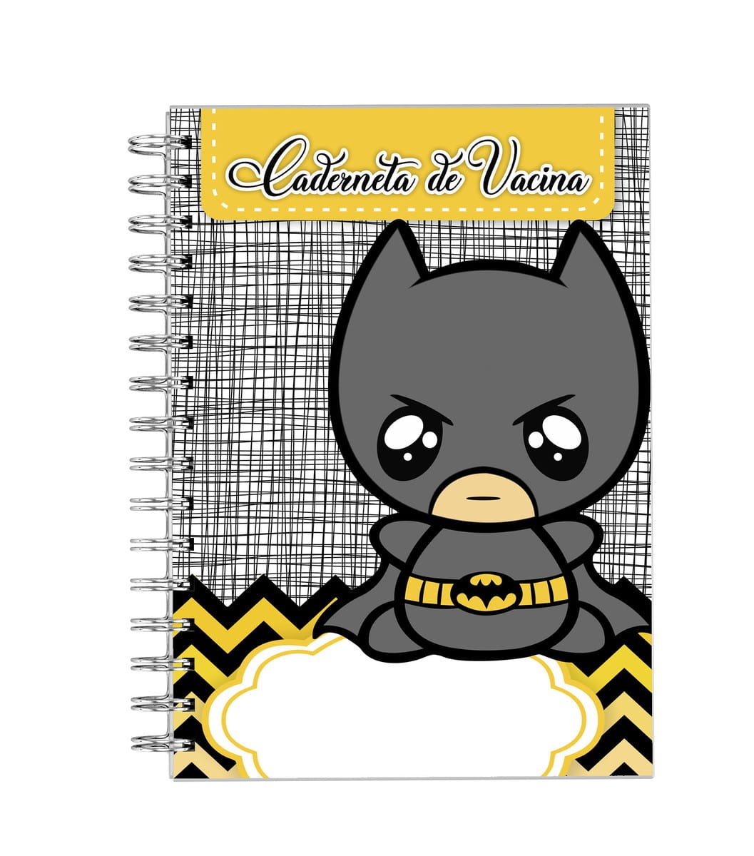Caderneta de Vacinação Batman Baby Digital para Imprimir 1 Caderneta de Vacinação Batman Baby Digital para Imprimir