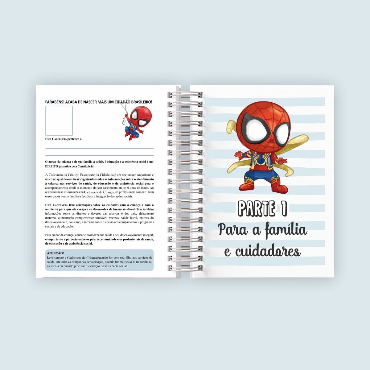 Caderneta de Vacina Homem Aranha Baby Digital para Editar 3 Caderneta de Vacina Homem Aranha Baby Digital para Editar - Imagem 3