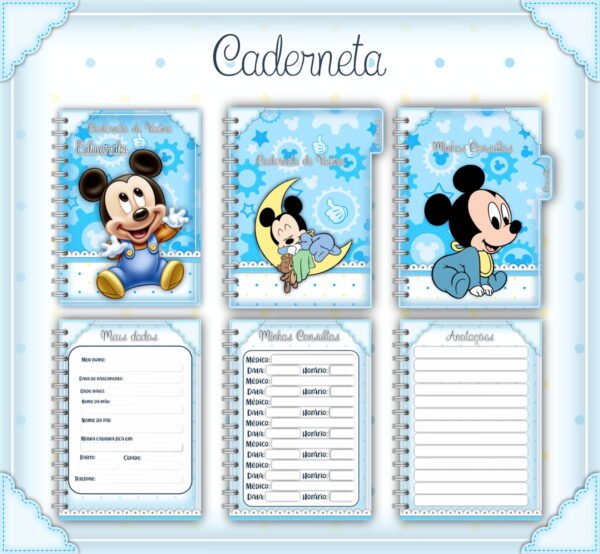 Caderneta de Vacina Mickey Baby - Arquivo Digital