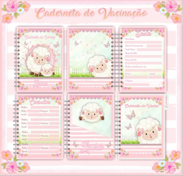 Caderneta de Vacina Ovelhinha Rosa - Arquivo Digital