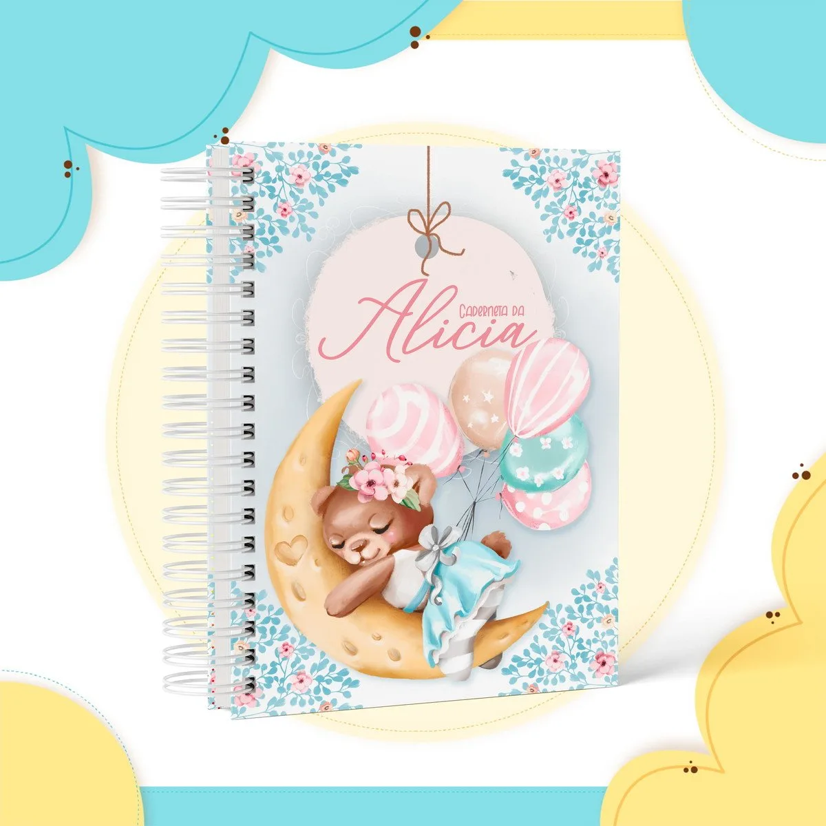 Caderneta De Vacina Saude Ursinha Aquarela Arquivo Digital 4