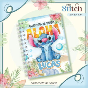 caderneta de vacina stitch menino arquivo digital