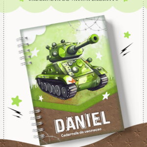 caderneta de vacina tema militar em arquivo digital