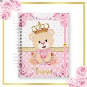 Caderneta de Vacina Ursinha Princesa Rosa - Arquivo Digital