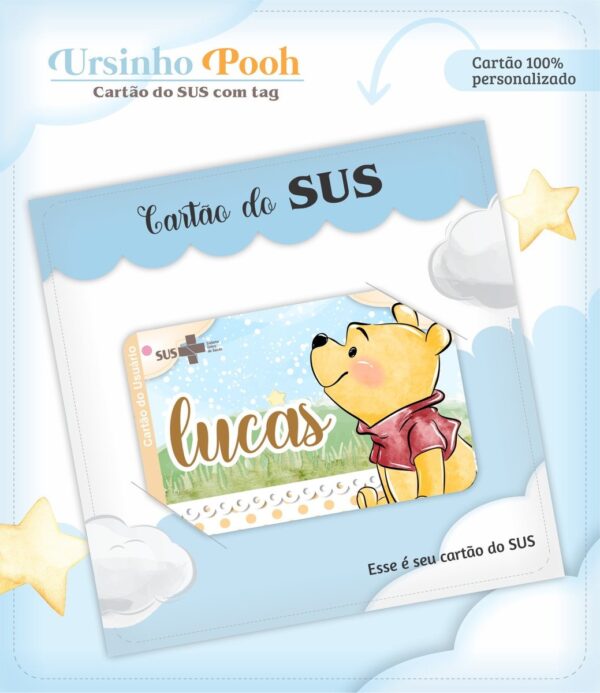 Caderneta de Vacina Ursinho Pooh Menino - Arquivo Digital