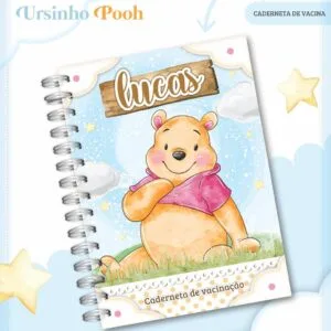 Caderneta de Vacina Ursinho Pooh Menino - Arquivo Digital