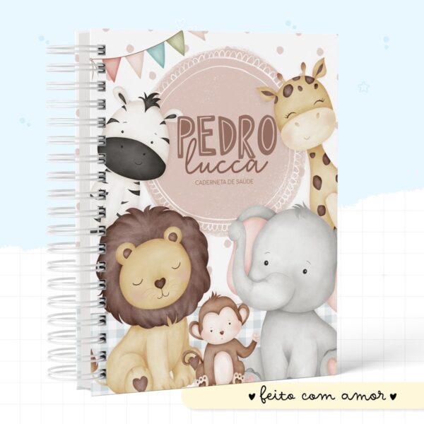 Caderneta de Vacinação Animais Cute Menino - Arquivo Digital