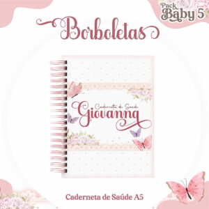 caderneta de vacinacao borboletas rosinha arquivo digital