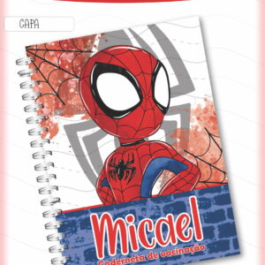 caderneta de vacinacao homem aranha para personalizar