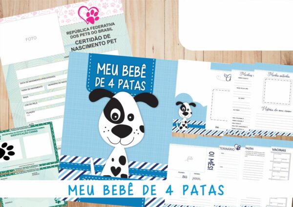 Caderneta Vacina e Registros Momentos - Dog Macho 4