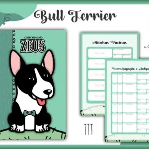 Caderneta Vacina Pet Bull Terrier Macho -Arquivo Digital