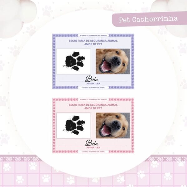 Caderneta Vacina Pet Cachorrinha - Arquivo Digital