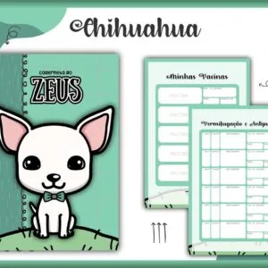 Caderneta Vacina Pet Chihuahua Macho -Arquivo Digital