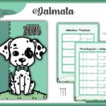 Caderneta Vacina Pet Dalmata Macho -Arquivo Digital