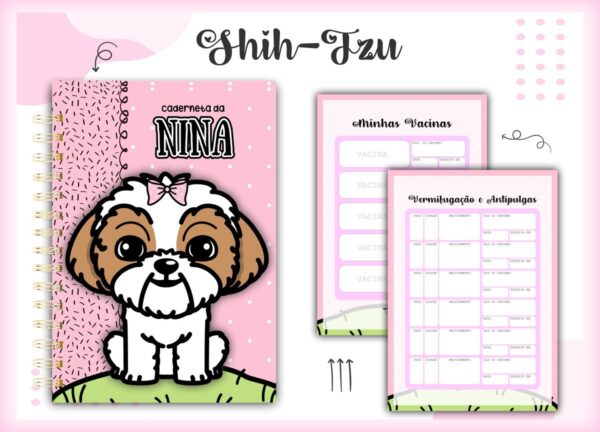 Caderneta Vacina Pet Shihtzu - Arquivo Digital