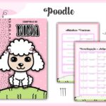 Caderneta Vacina Poodle Branco- Arquivo Digital