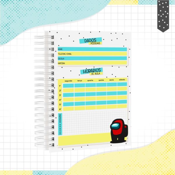 Caderno A5 Among Us - Arquivo Digital