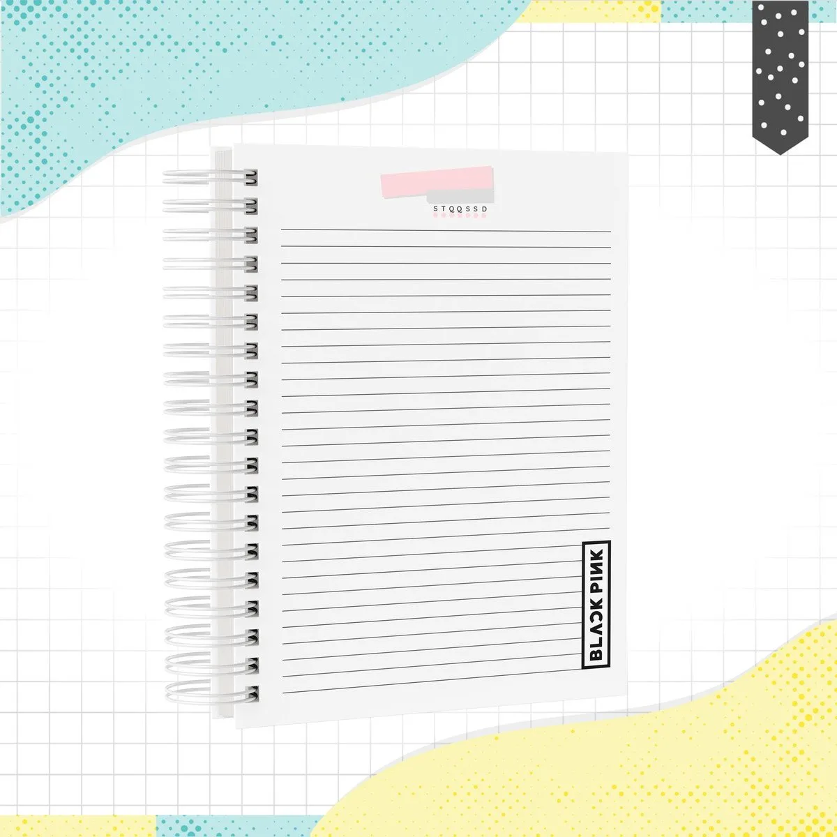 Caderno A5 Black Pink - Arquivo Digital