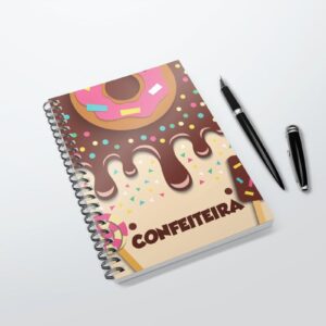 caderno agenda confeiteira arquivo digital encadernacao digital