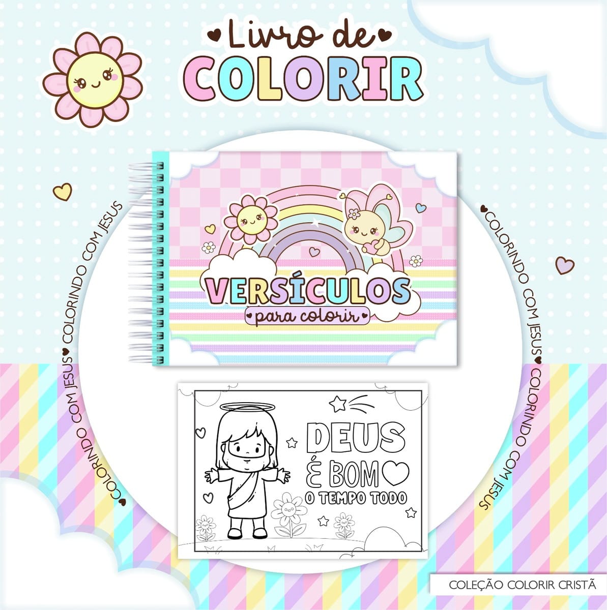 Caderno de Colorir Versículos para Sublimação PDF e PNG 2 Caderno de Colorir Versículos para Sublimação PDF e PNG - Imagem 2