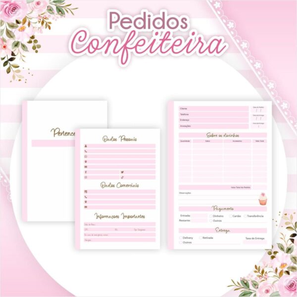 Caderno de Pedidos Confeiteira - Arquivo Digital