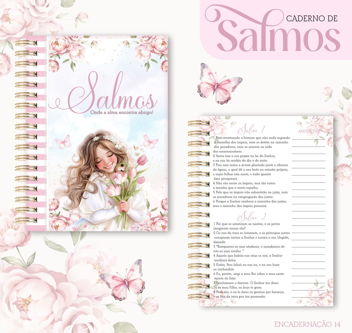 Kit Digital Caderno de Salmos para Cartonagem e Sublimação 2 Kit Digital Caderno de Salmos para Cartonagem e Sublimação - Imagem 2