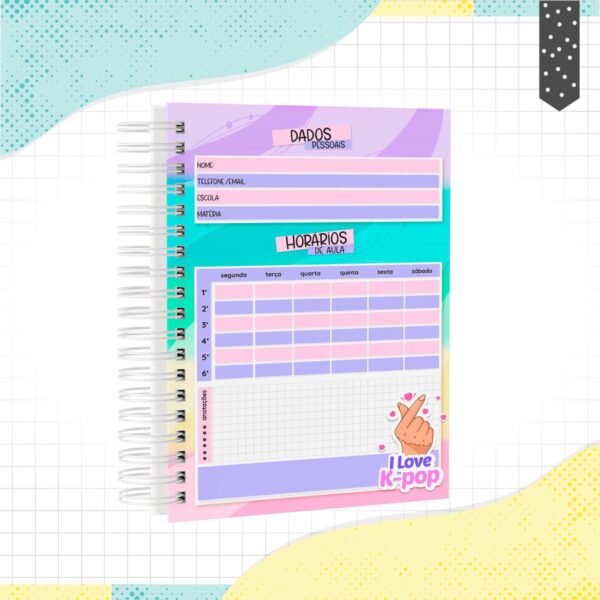 Caderno KPOP Menina - Arquivo Digital