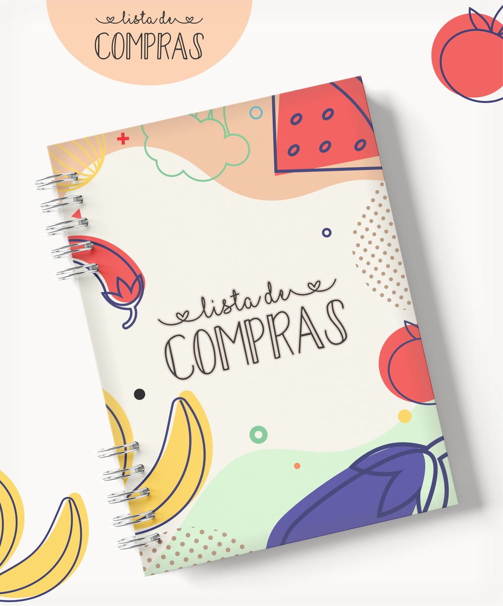 Caderno lista de compras digital infantil para imprimir 2 Caderno lista de compras digital infantil para imprimir - Imagem 2