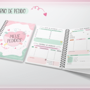 Caderno Meus Pedidos Cute - Arquivo Digital