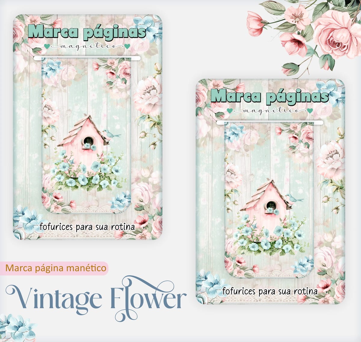 Caderno Pautado Floral Vintage para Encadernação 4 Caderno Pautado Floral Vintage para Encadernação - Imagem 4