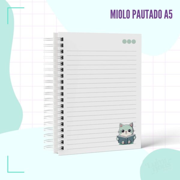 Caderno Pautado Gatinho - Arquivo Digital