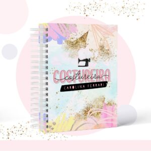 Caderno Pautado Profissão Costureira - Arquivo Digital